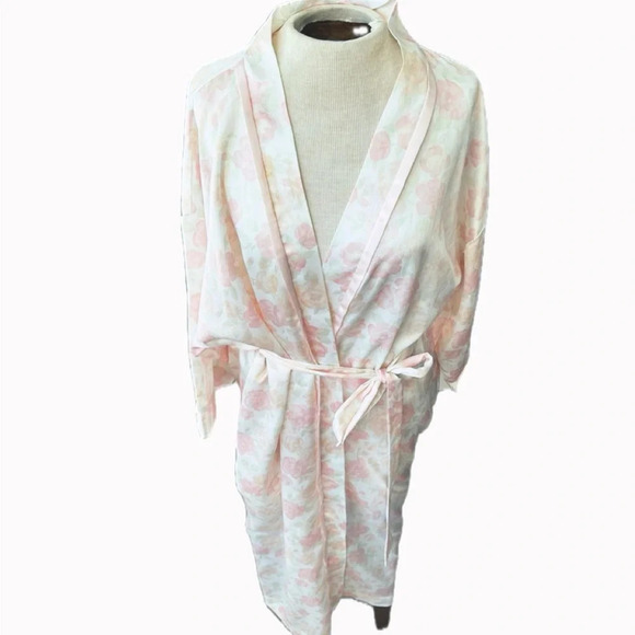 Christian Dior vintage rose floral robe size small - Picture 1 of 14